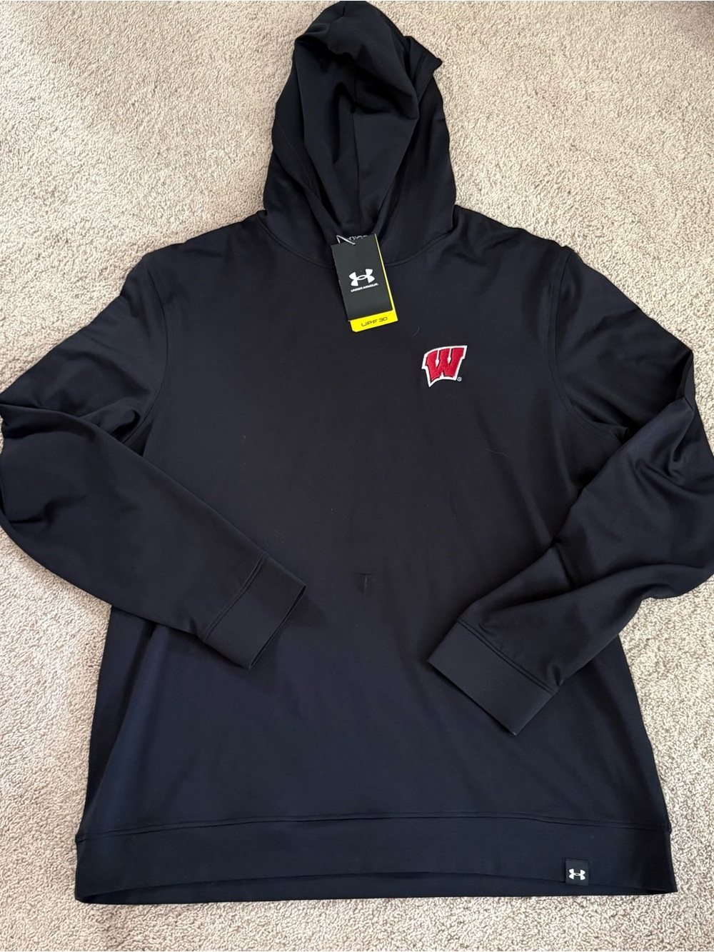 NWT Under Armour x Wisconsin Badgers UA GOLF Playoff 3.0 Hoodie SHIRT Top Jacket